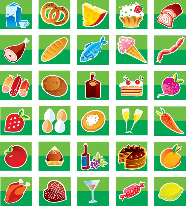 free vector Lovely breakfast food icon vector